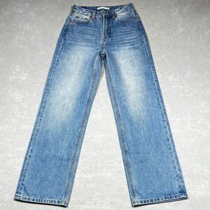Zuccos Vintage Jeans Womens Size 26 Blue Boyfriend Wide Jeans 100% Cotton